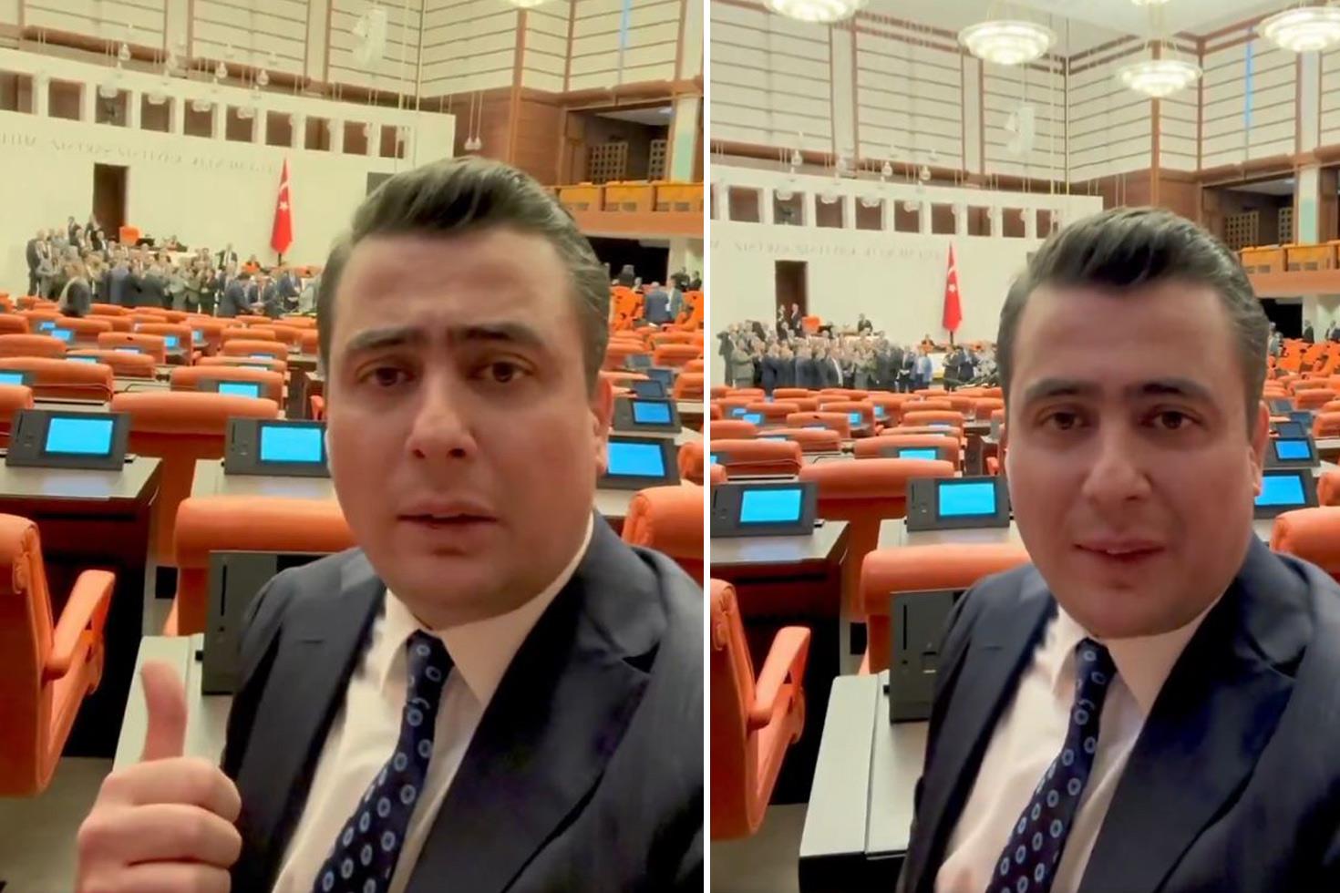 Meclis'ten video çekip paylaşan Osman Gökçek'in sözleri muhalefet cephesini kızdırdı