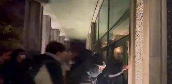 Saraçhane'deki protestocular İBB binasının cam ve kapılarını kırıp içeri girdi