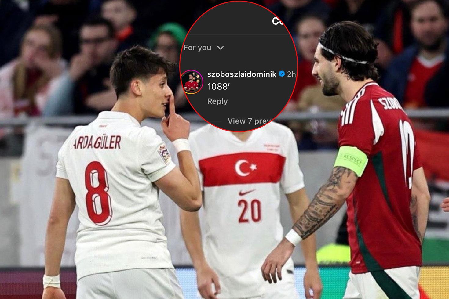 Szoboszlai'den çirkin paylaşım: Sahada cevap veremediği Arda'yı 1088 rakamı üzerinden vurdu