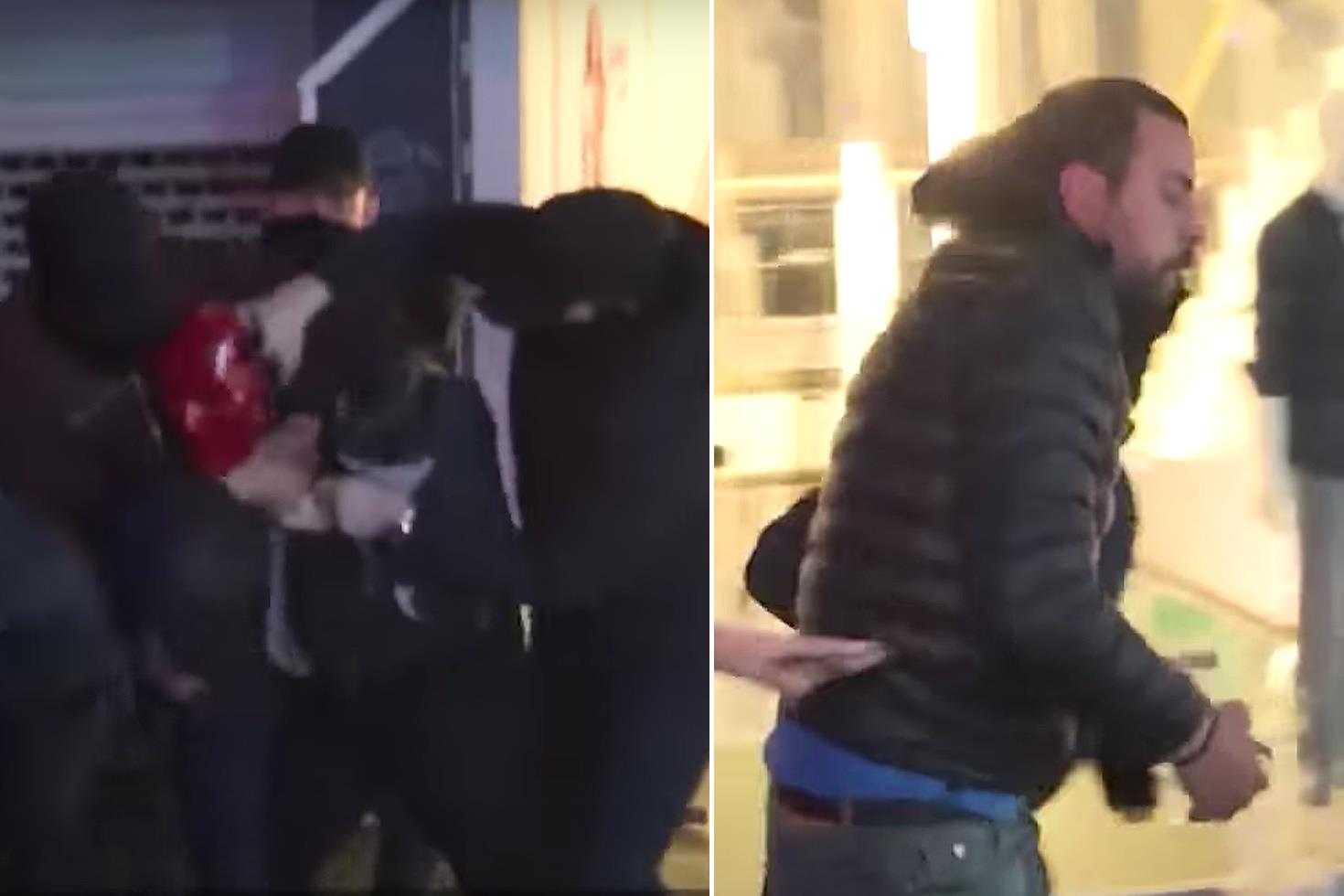 Protestolar sırasında polislerin yere yatırdığı kişi sivil polis çıktı
