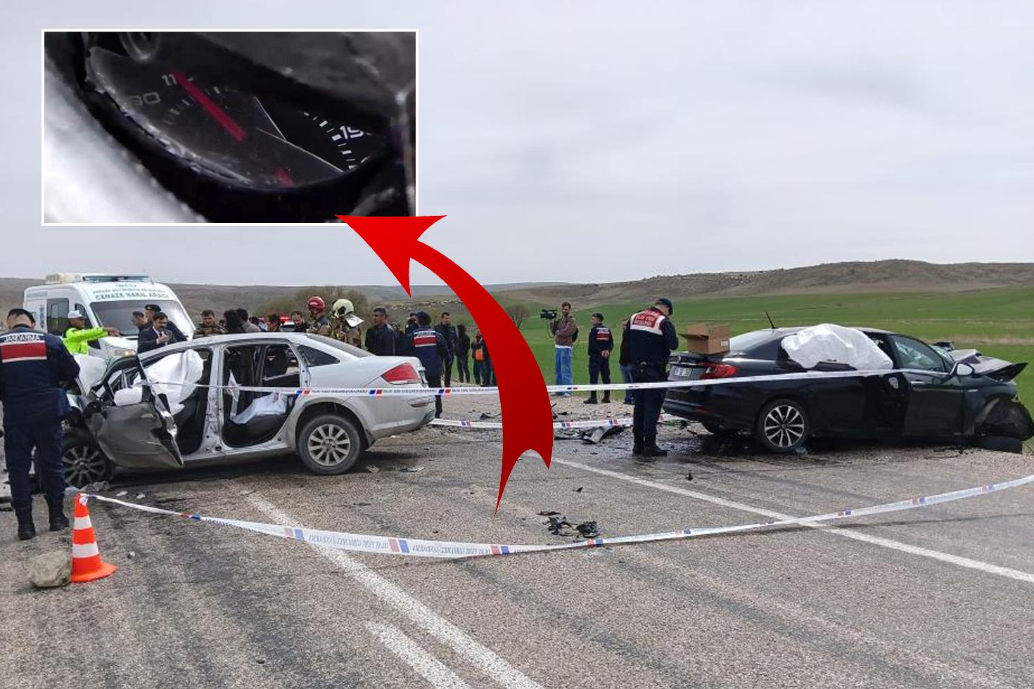 6 kişinin öldüğü kazada kahreden detay! Kadranın takılı kaldığı hız kazayı özetliyor