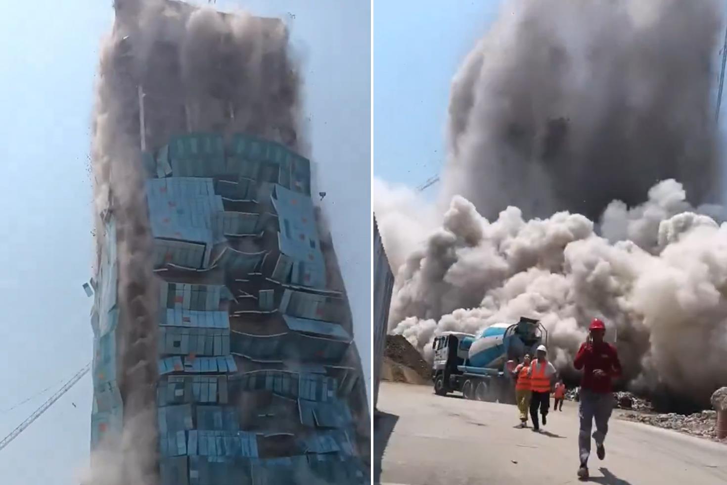 7,7'lik deprem Bangkok'taki gökdeleni saniyeler içinde yerle bir etti