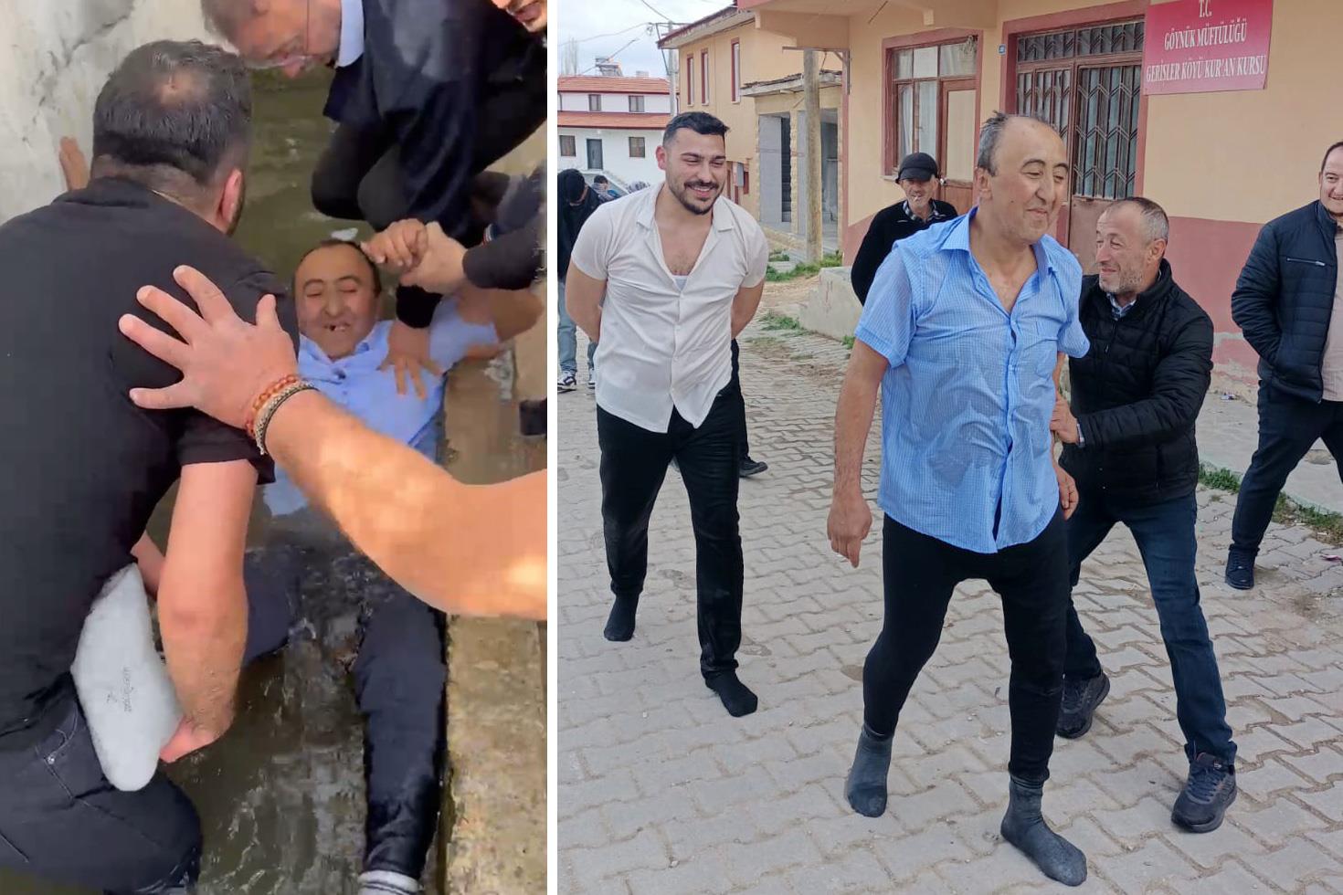 Bu köyde bayram namazına gelmeyenler su oluğuna atılıyor