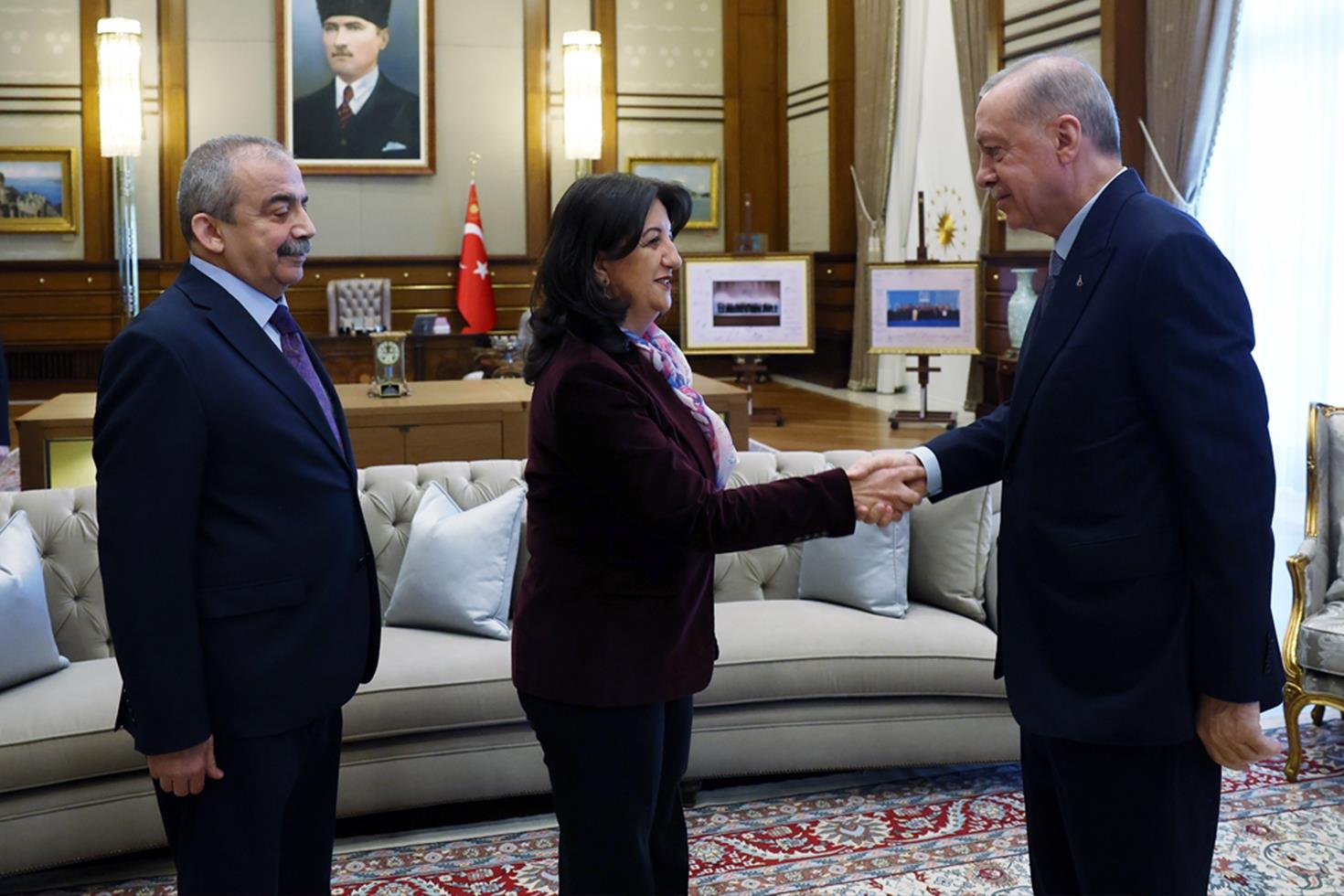 Cumhurbaşkanı Erdoğan'la görüşen DEM Parti'den yazılı açıklama
