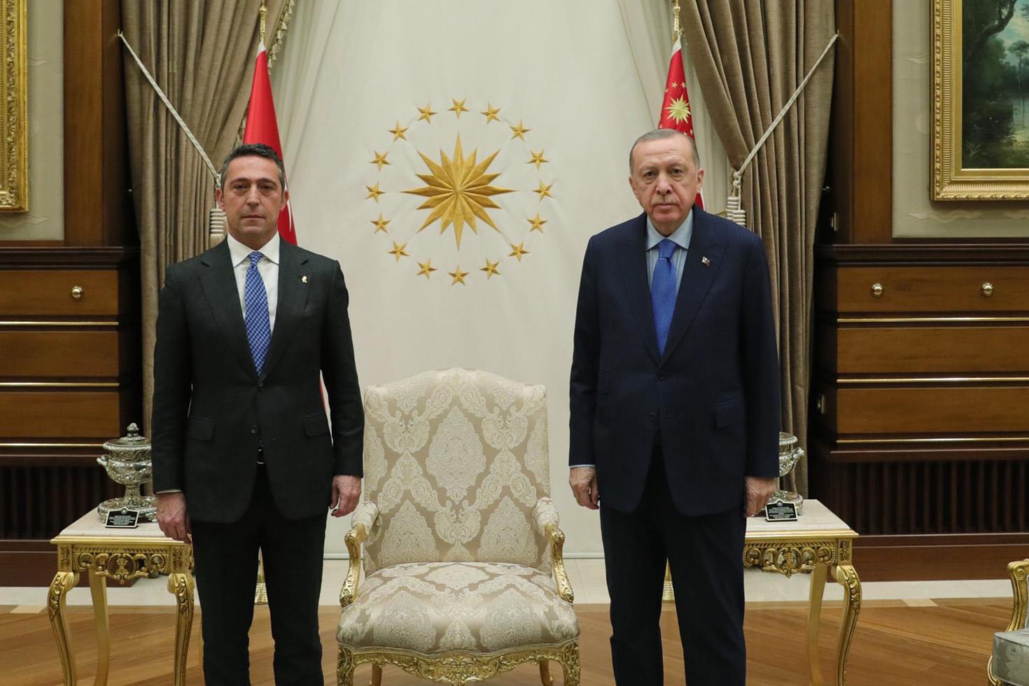 Cumhurbaşkanı Erdoğan, Fenerbahçe Spor Kulübü Başkanı Ali Koç'u kabul etti