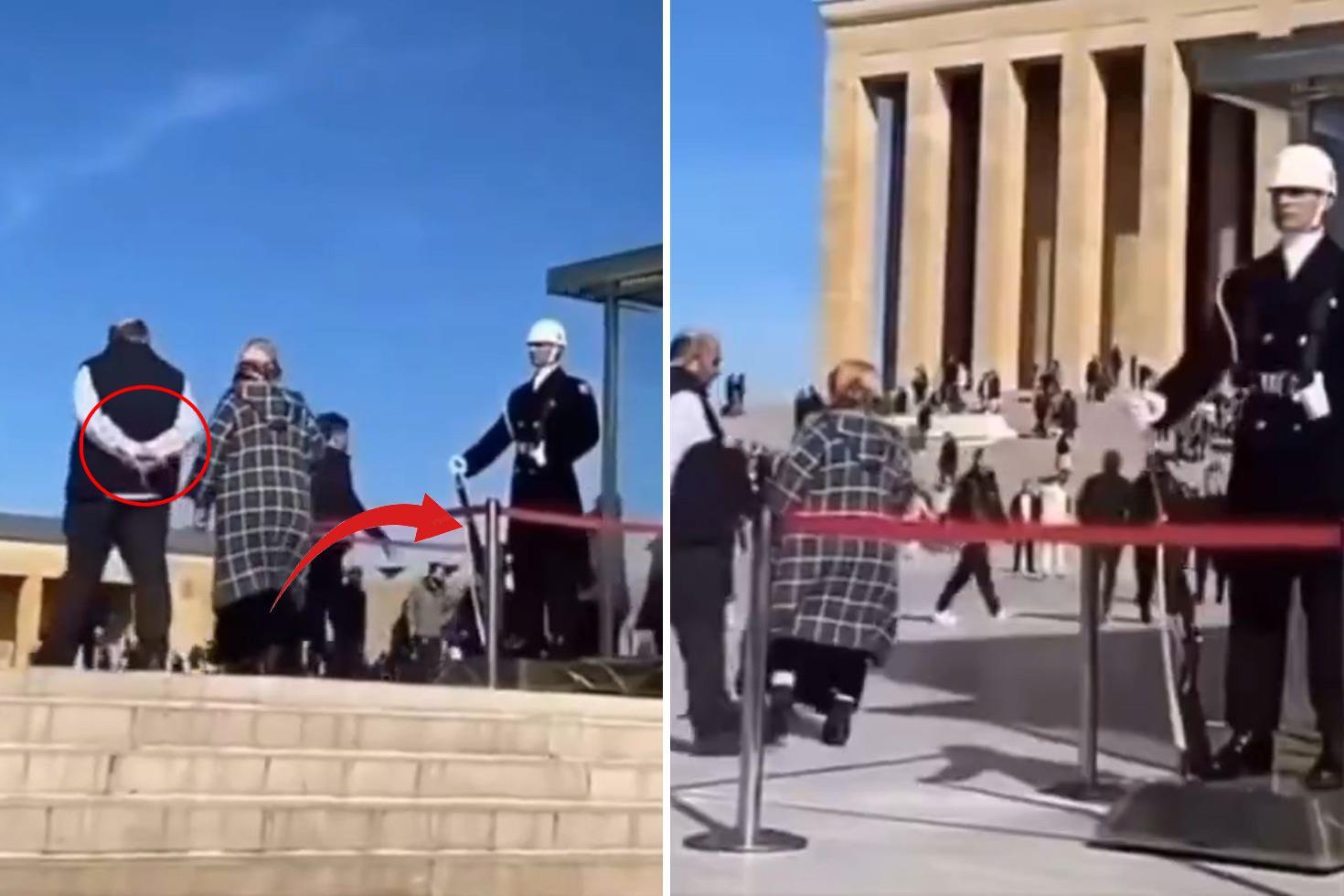 Anıtkabir'de nöbet tutan askerin görüntüsü izleyenleri ikiye böldü