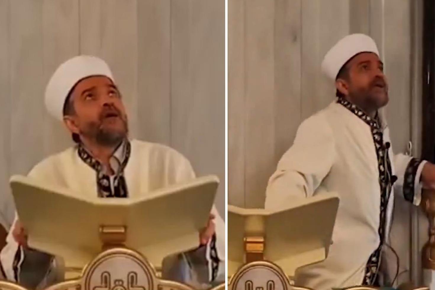 Depreme camide yakalanan imamın zor anları