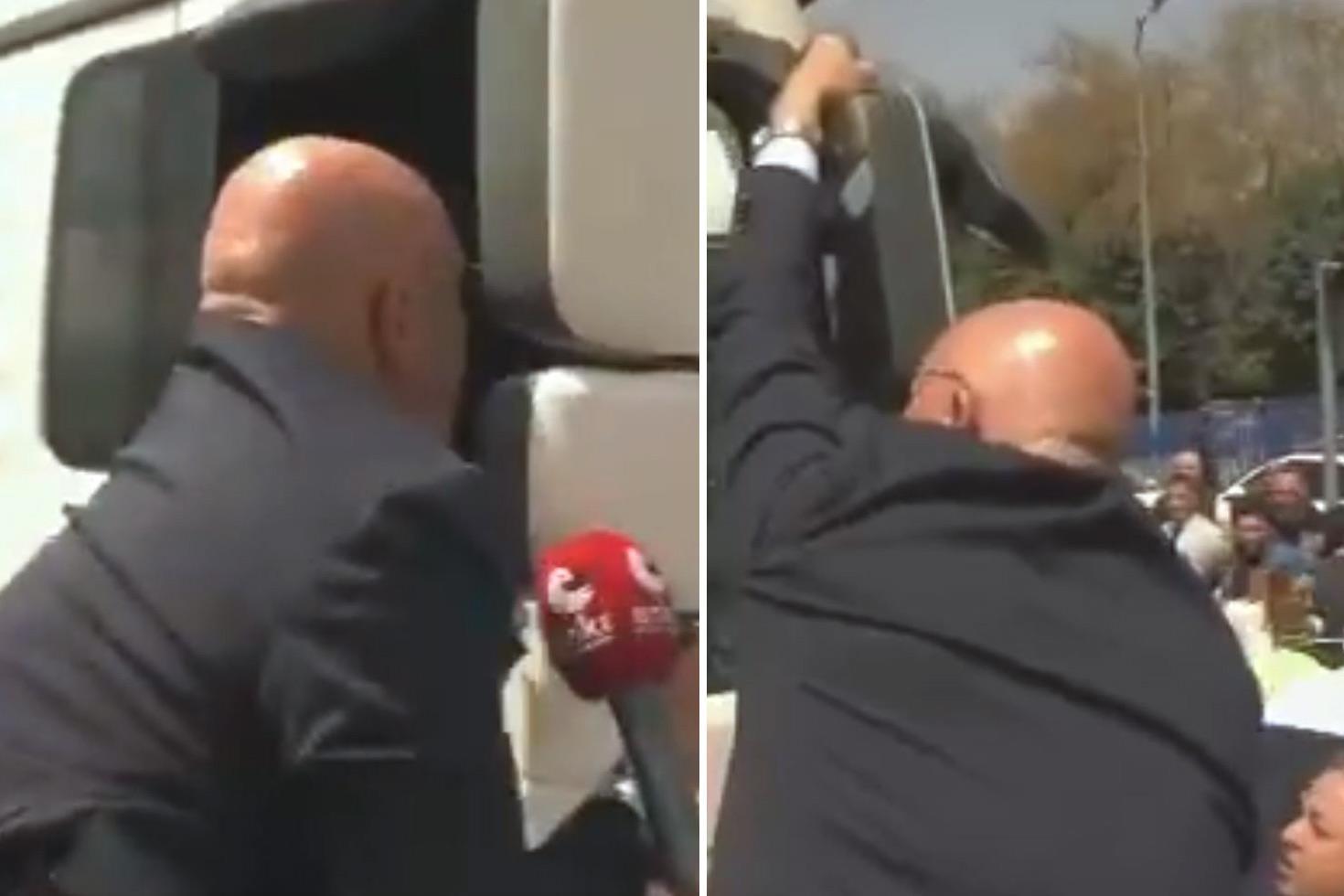 Başrolde yine Mahmut Tanal var! Koca tırın üzerine böyle tırmandı
