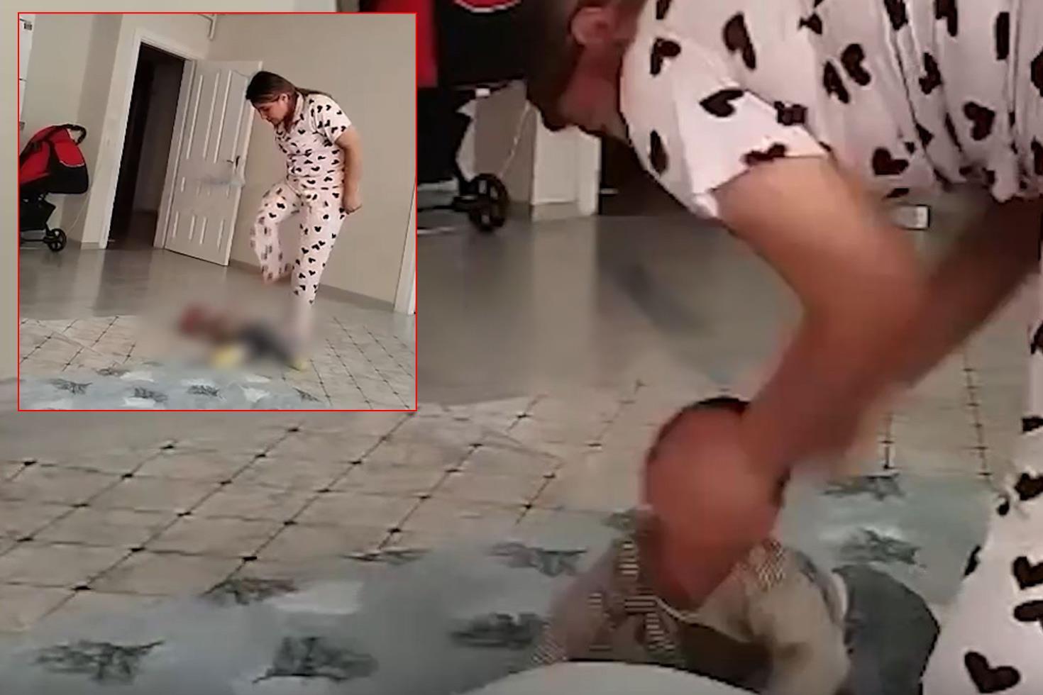 Bakıcı dehşeti kamerada! Tekmeledi, tokatladı, yetmedi boğmaya çalıştı