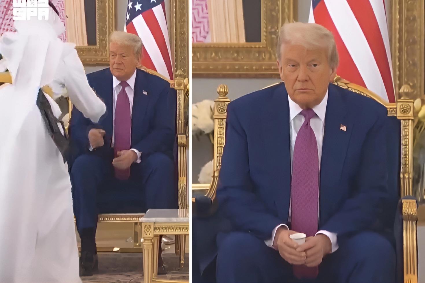 Trump'ın Orta Doğu acemiliği! İkram karşısında ne yapacağını bilemedi