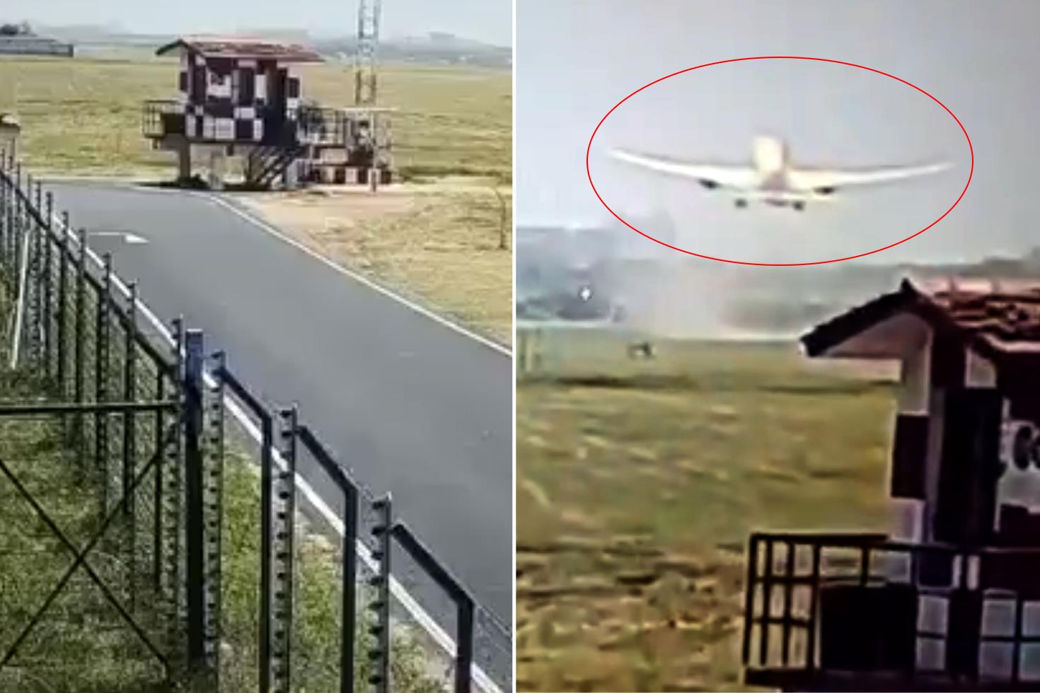 Hindistan'daki uçak kazasından yeni görüntüler! Saniyeler içinde çakılmış