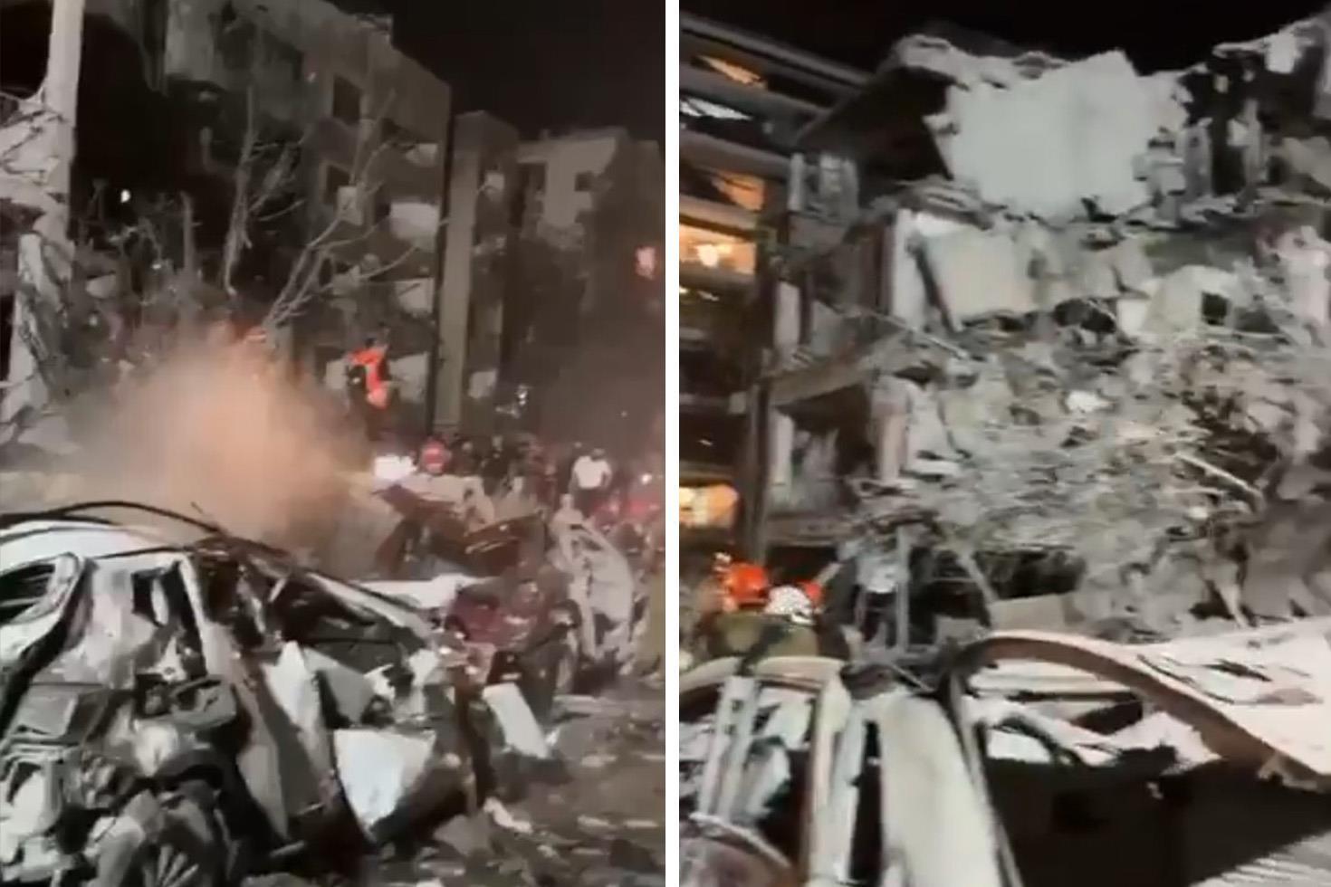 İran'ın vurduğu Tel Aviv'deki yıkım kameralara yansıdı