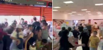 İndirimi görünce kendilerinden geçtiler! Mağazadaki çılgınlık kamerada