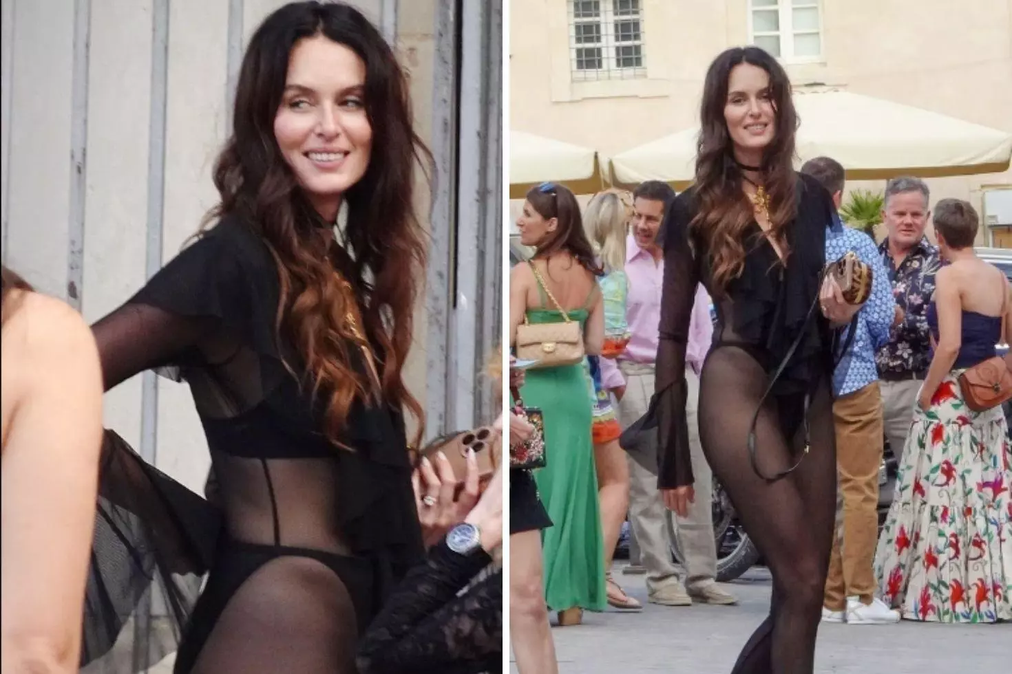 Ünlü modelden görülmemiş düğün kıyafeti! Kimse geline bakmadı