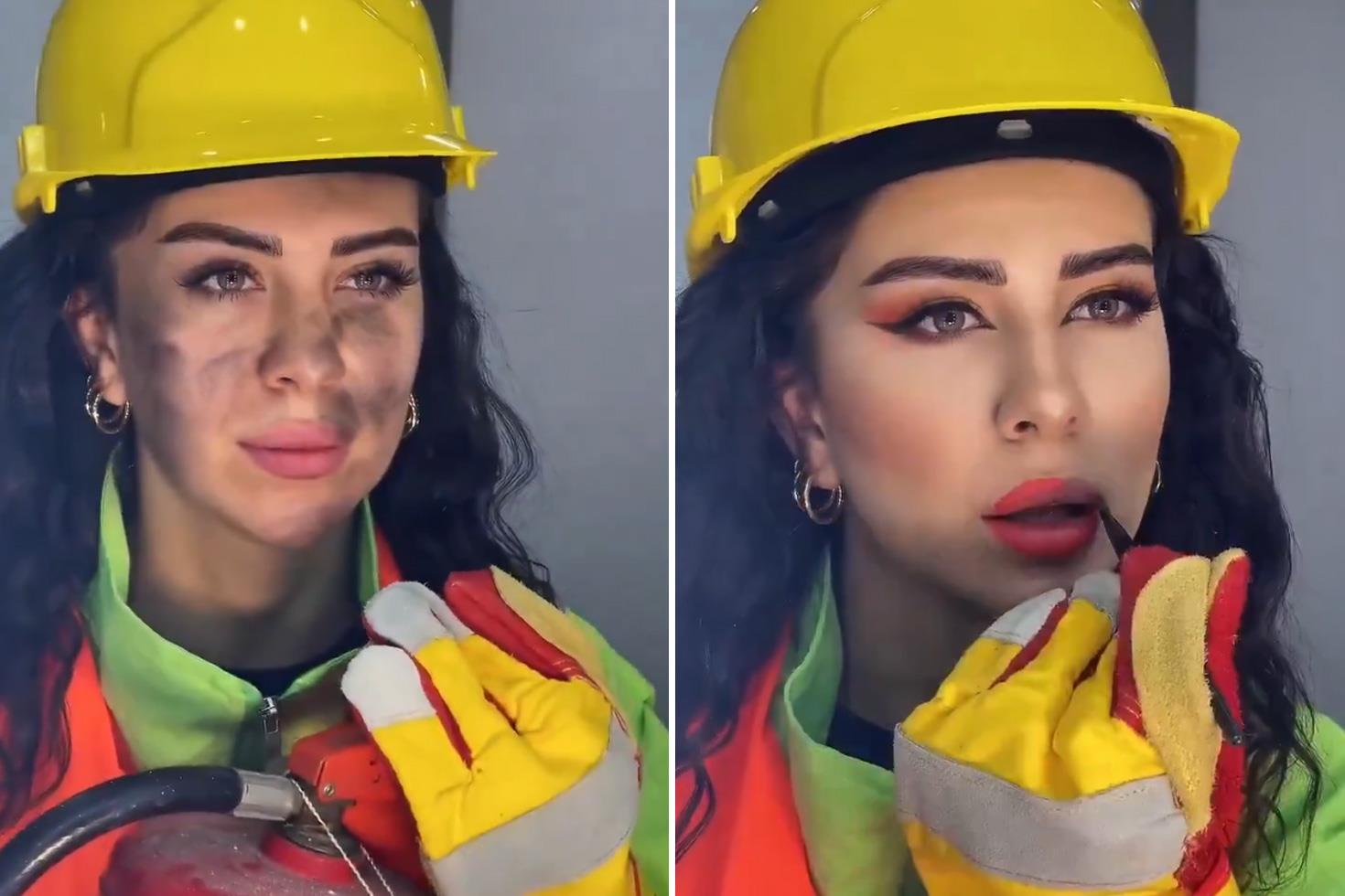 Fenomenin İtfaiyeci makyajı izleyenleri çileden çıkardı