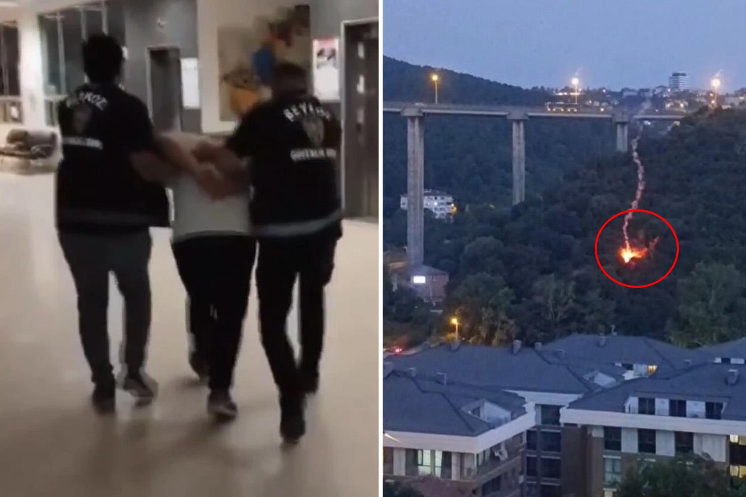 Beykoz'da işaret fişeği atarak orman yangınına sebep olan şahıs tutuklandı! İşte ilk ifadesi