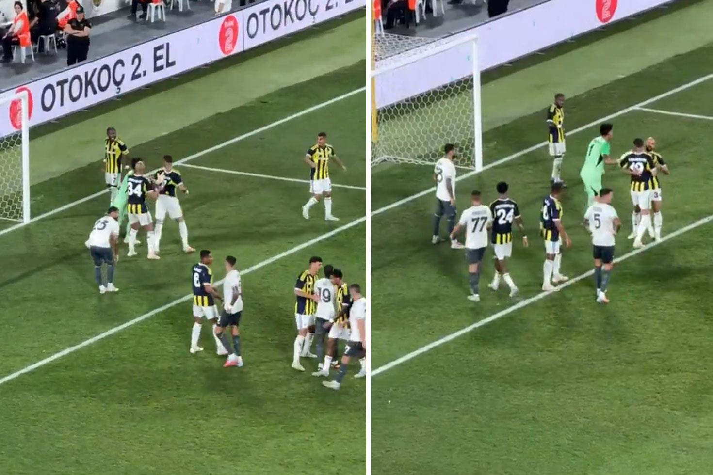 Fenerbahçe'nin yıldızları maç içinde birbirine girdi