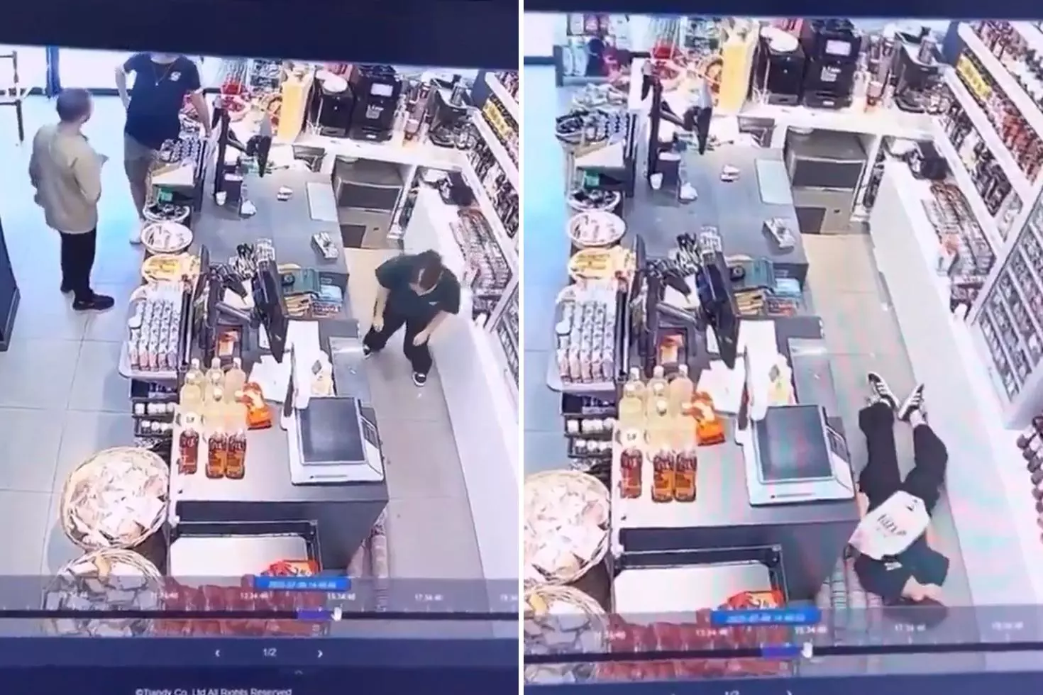 Bayıltan mesai! Zincir markette bir kasiyer fenalaşarak yere yığıldı