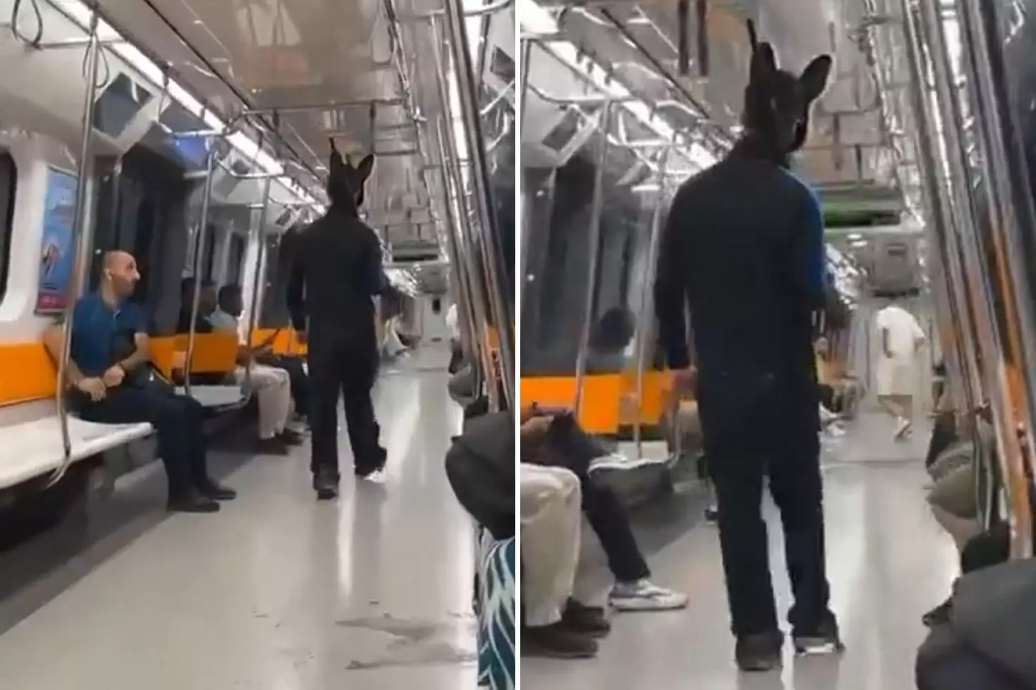 Metroda tüfekle gezen tavşan kostümlü şüphelinin ifadesi ortaya çıktı