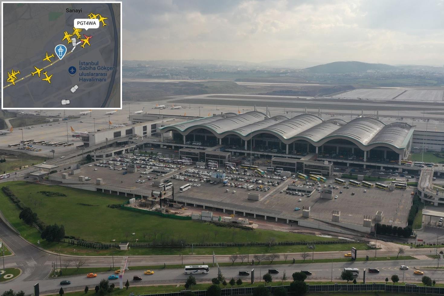 Pistteki ölü tavşan Sabiha Gökçen Havalimanı'nı karıştırdı
