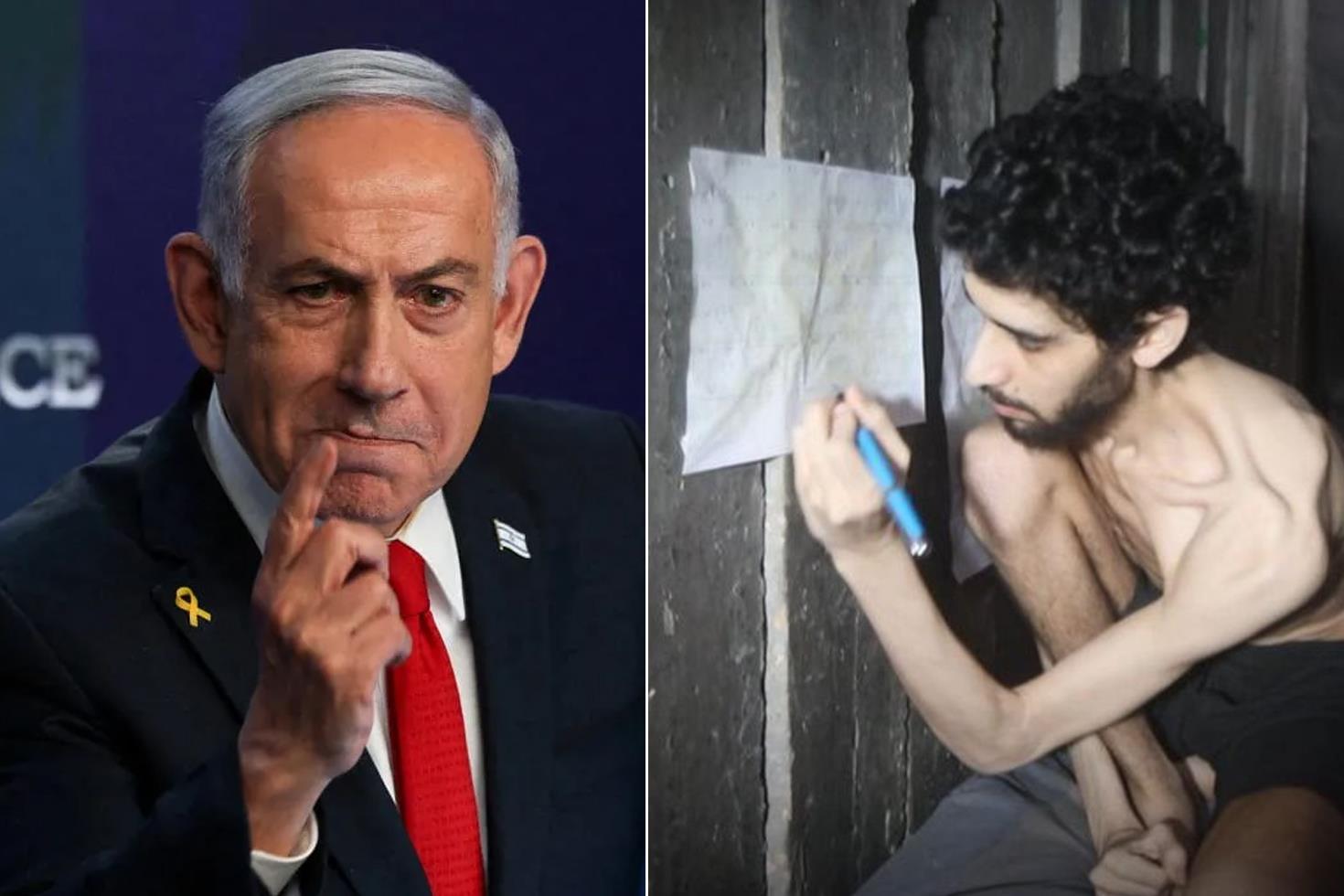 Dünya İsrailli esirin videosunu konuşuyor! Netanyahu zorda, halk sokağa döküldü