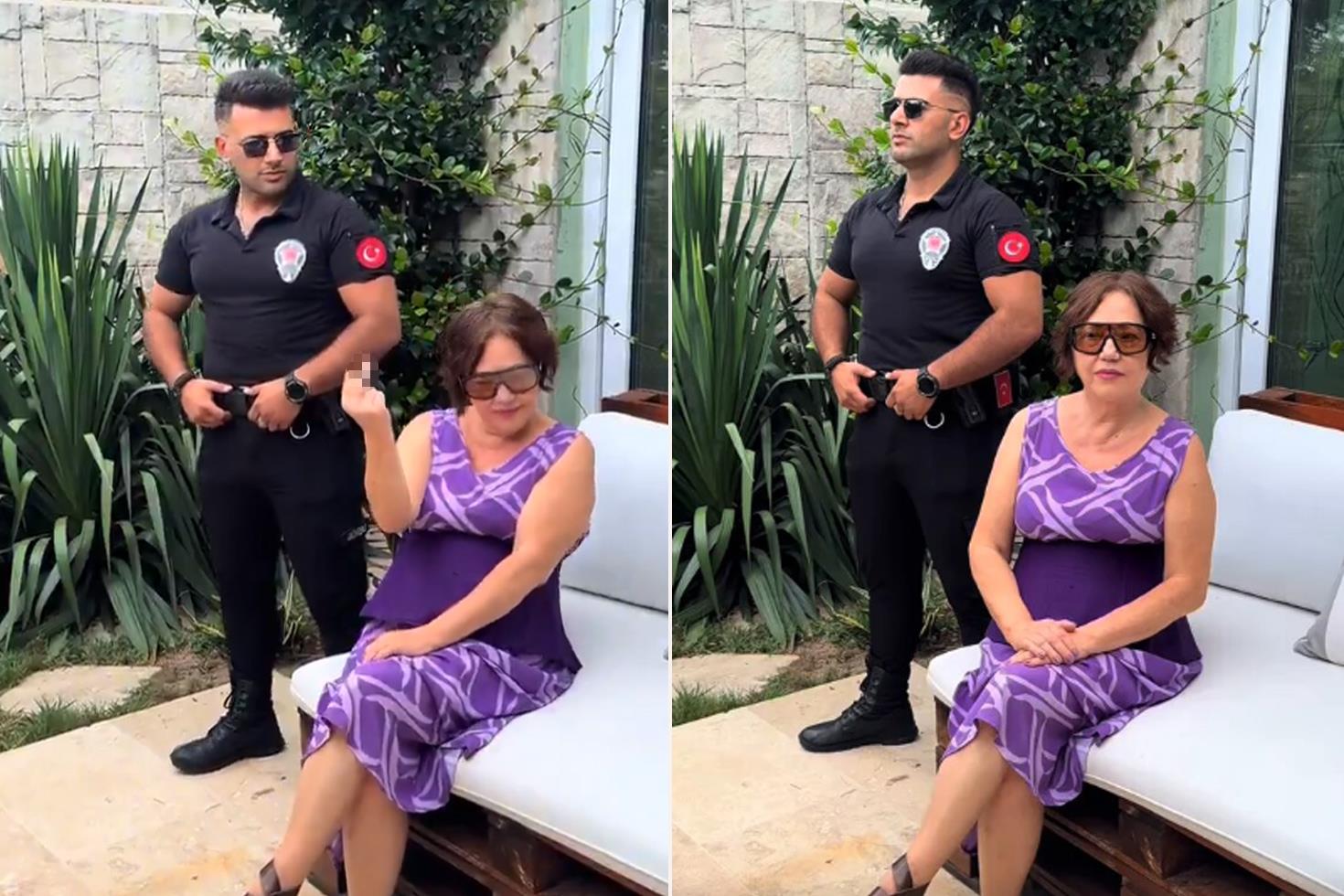 Nazan Öncel 'Yakışıklı güvenlik ile video çekti, tepkiler gecikmedi