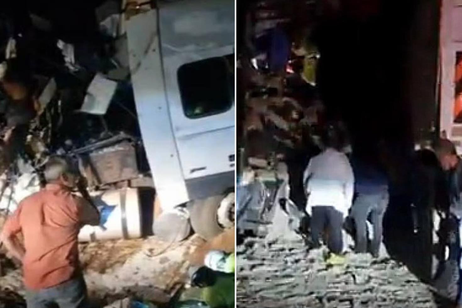 Yolcu otobüsüyle kamyon çarpıştı: 11 ölü 45 yaralı