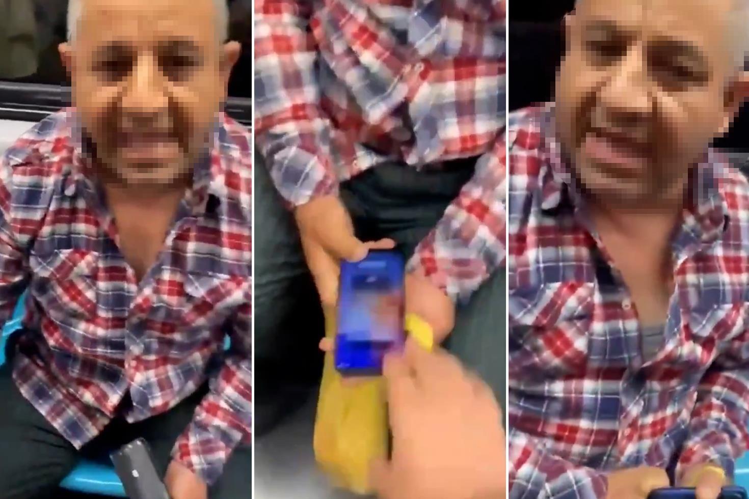 Metroda kadınların fotoğrafını çeken şahıs yakalanınca telefonu kırdı