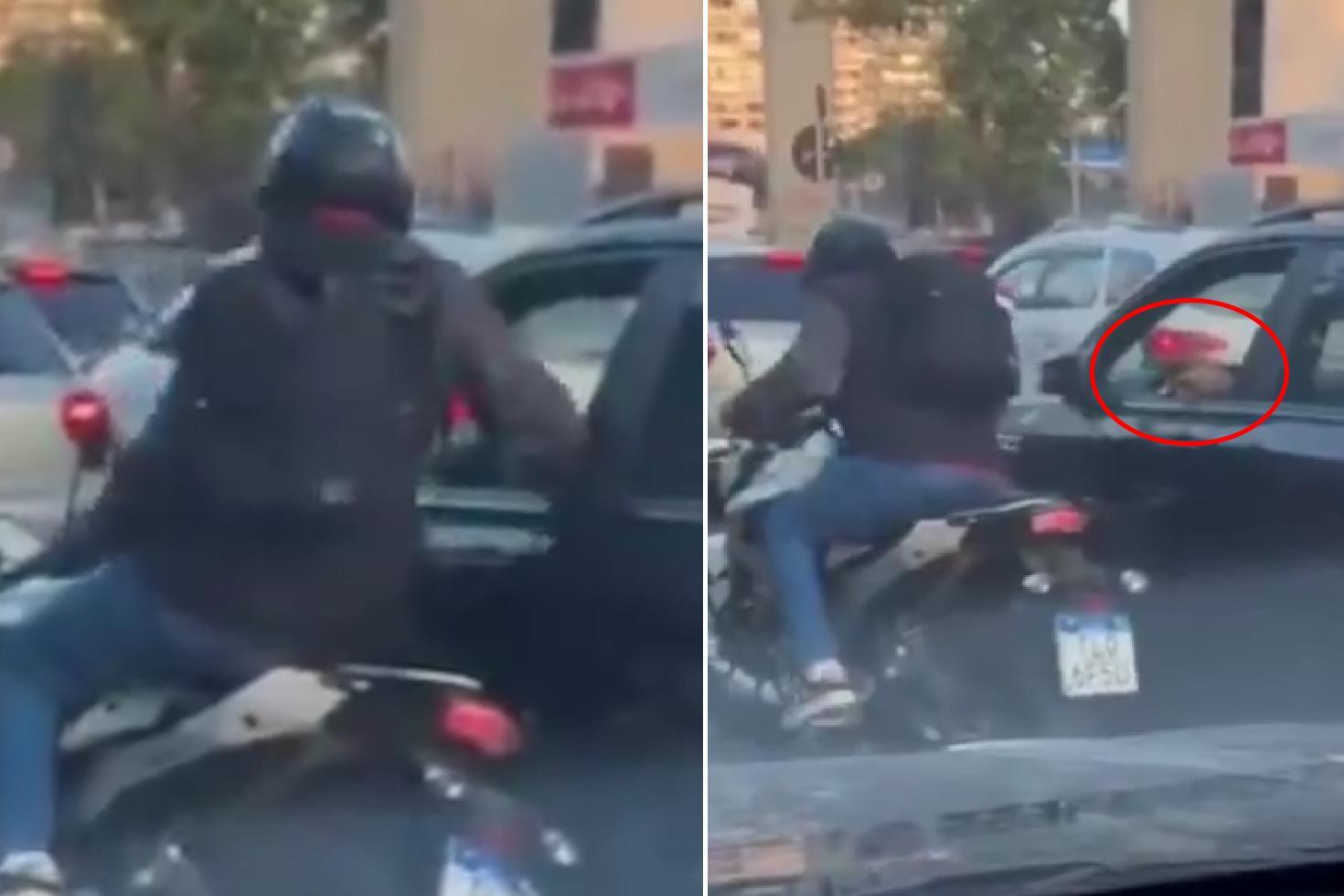 Trafikte akılalmaz görüntü! Gasp etmeye çalıştığı sürücü tarafından vuruldu