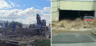 İSKİ'nin çalışması sırasında boru patladı, AVM otoparkını su bastı