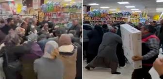 1000 liraya televizyon satan market savaş alanına döndü