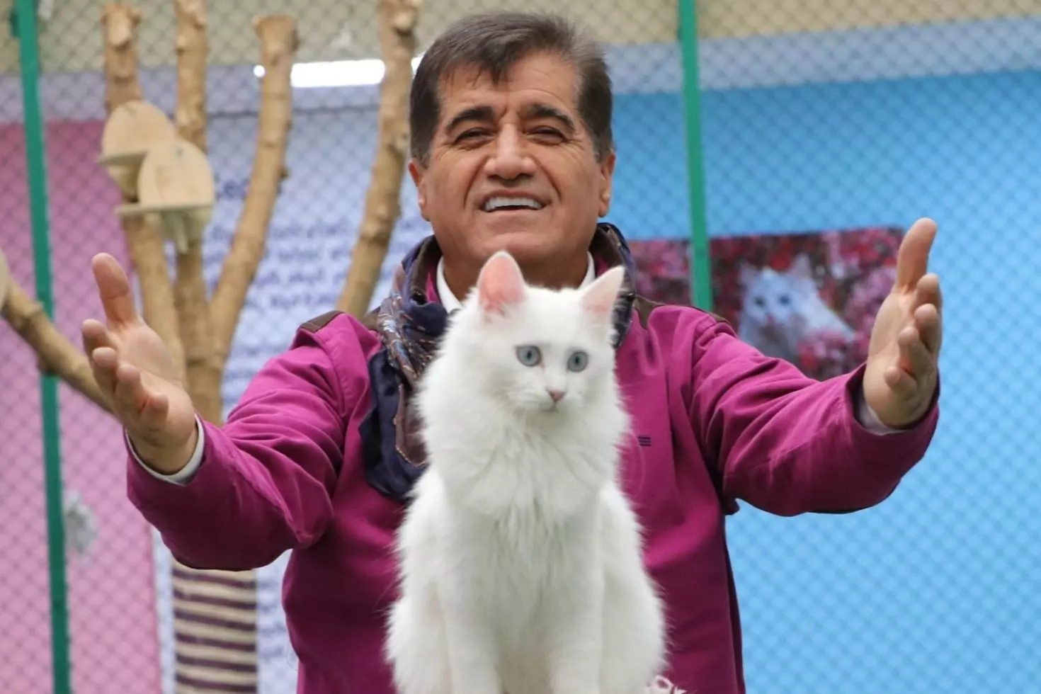 Sanatçı Aydın Aydın, Nesli Tükenmekte Olan Van Kedisiyle Düet Yaptı