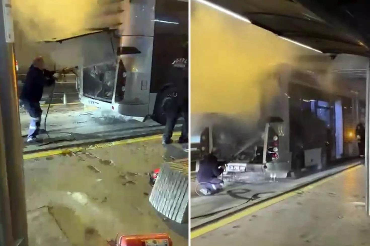 Edirnekapı’da metrobüste çıkan yangın paniğe neden oldu