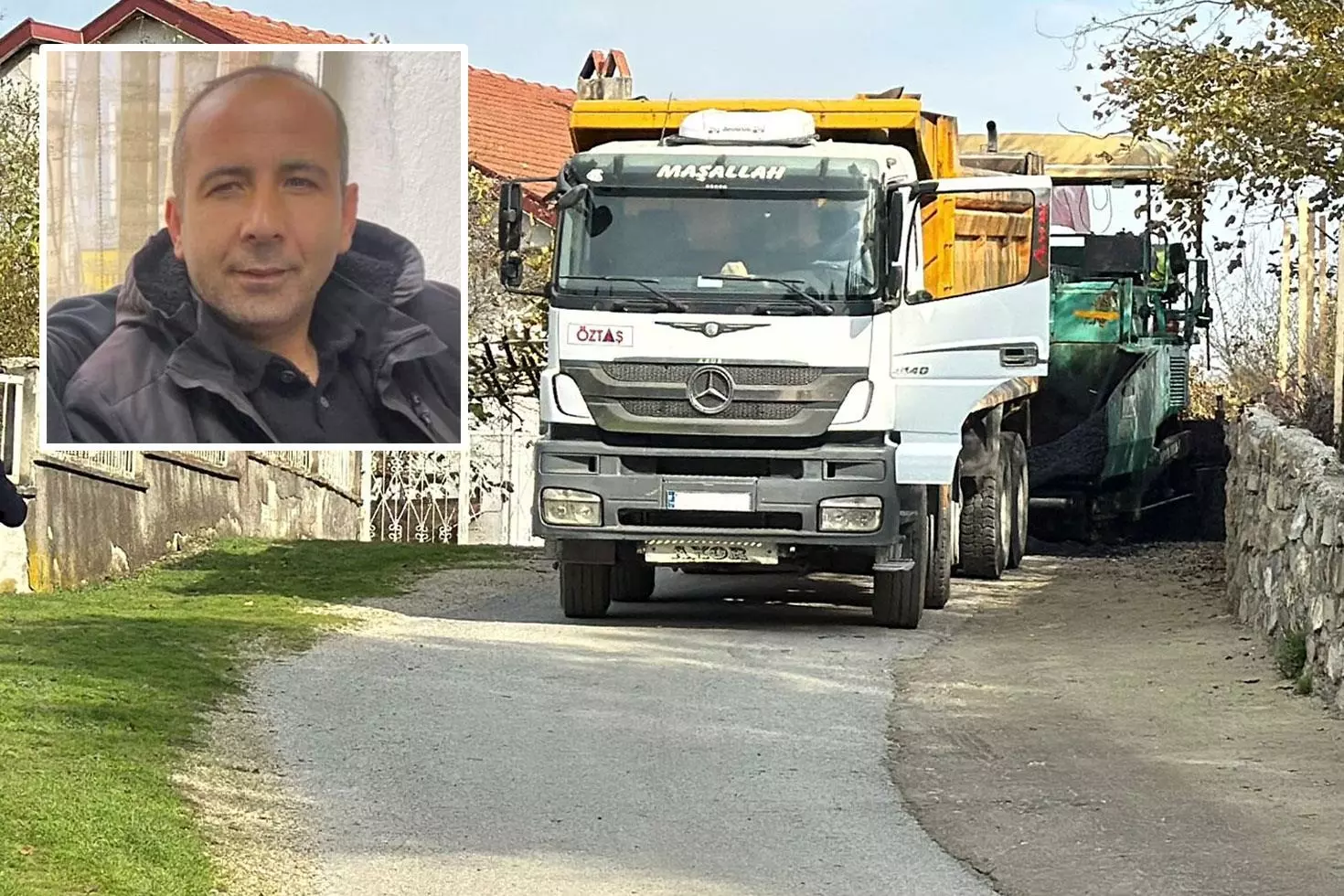 Asfalt çalışmasında kahreden ölüm Kamyonun damperi elektrik telleriyle temas etti