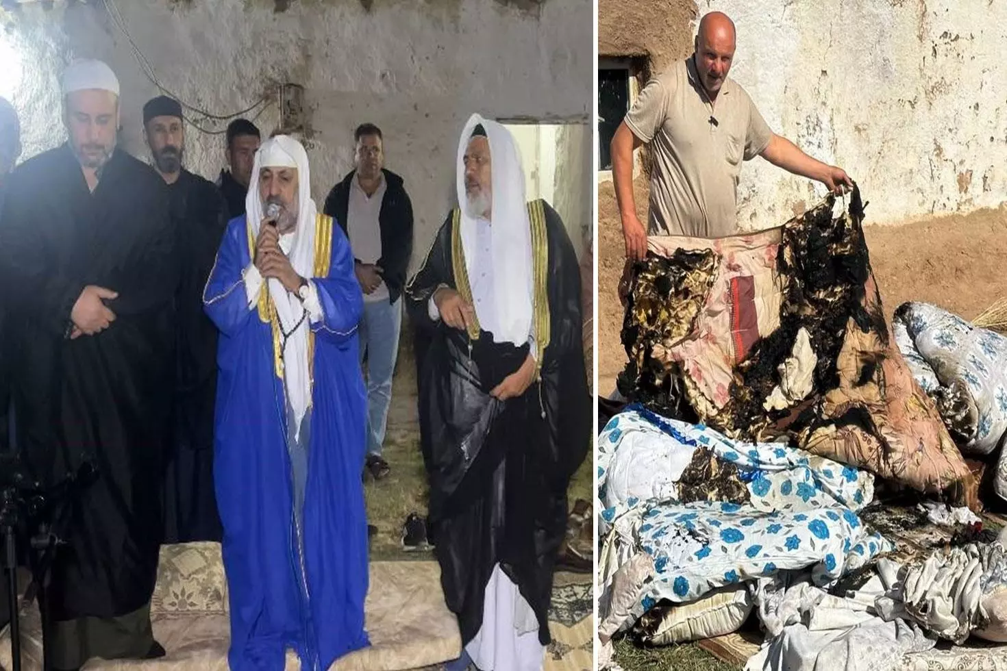 Yüzlerce kişi sabaha kadar dualar edip zikir çekti, sönmeyen ateş söndü