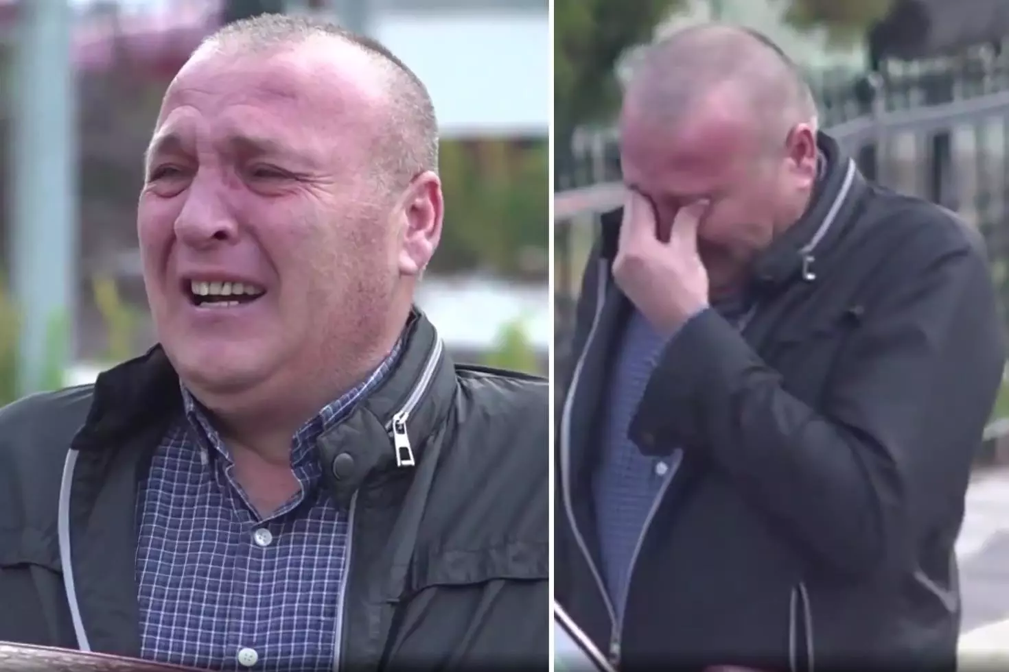 Sirenler çalmaya başlayınca gözyaşlarına hakim olamadı