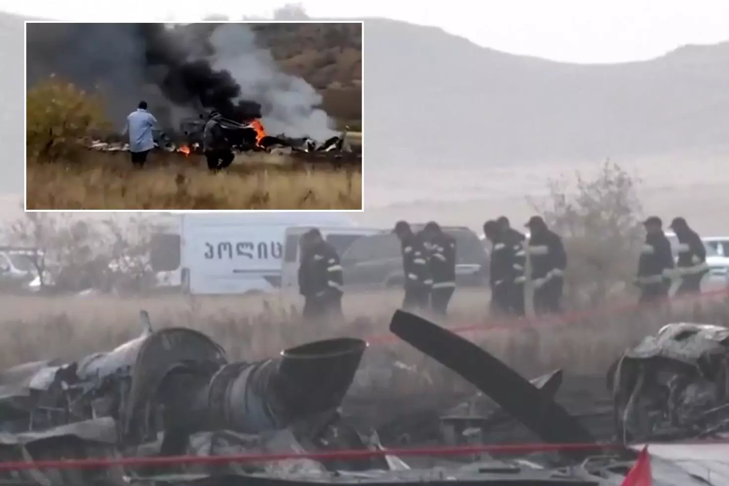 20 askerimizin şehit olduğu uçağın enkazından ilk görüntü