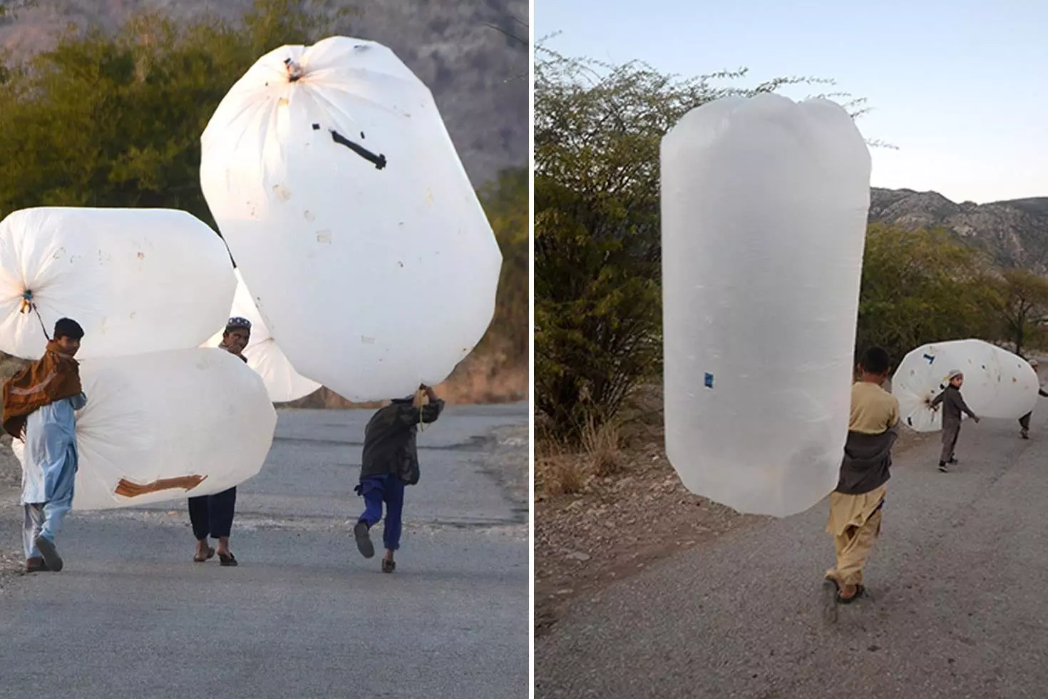 Çaresizlik neler yaptırıyor Naylon torbalara doldurup evlerinde kullanıyorlar