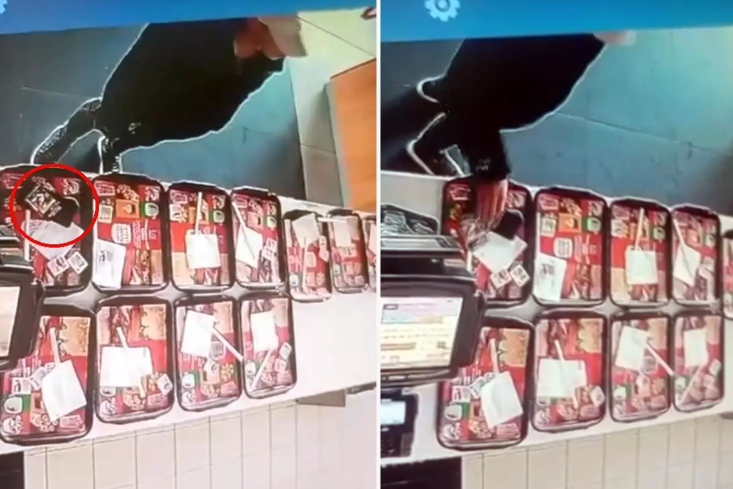 Restoranda yemek tepsisindeki cep telefonunu çaldı