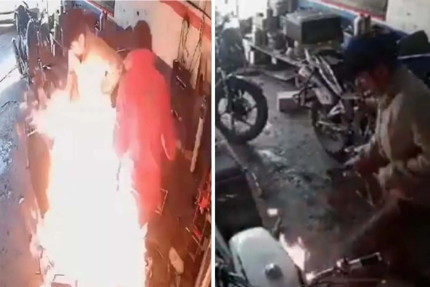 Yangına su yerine yanıcı madde döktüler, alevlerin arasında kaldılar