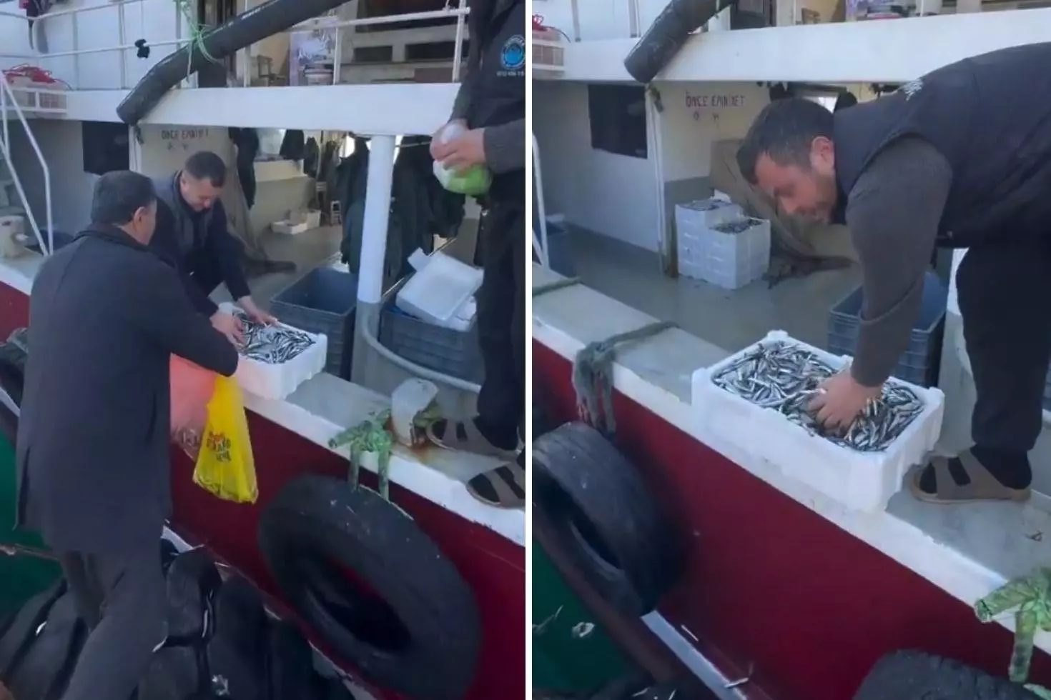 Kasalar dolusu balığı bedava dağıttılar Nedeni de bir o kadar ilginç