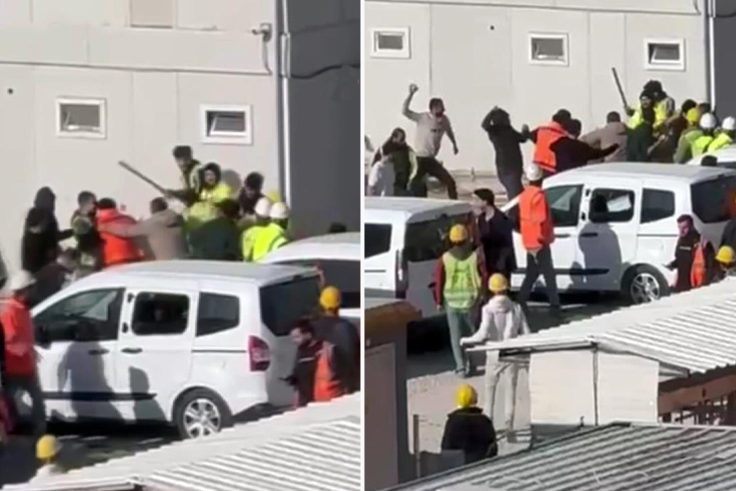 Ankara’da inşaat işçileri arasında taşlı sopalı kavga