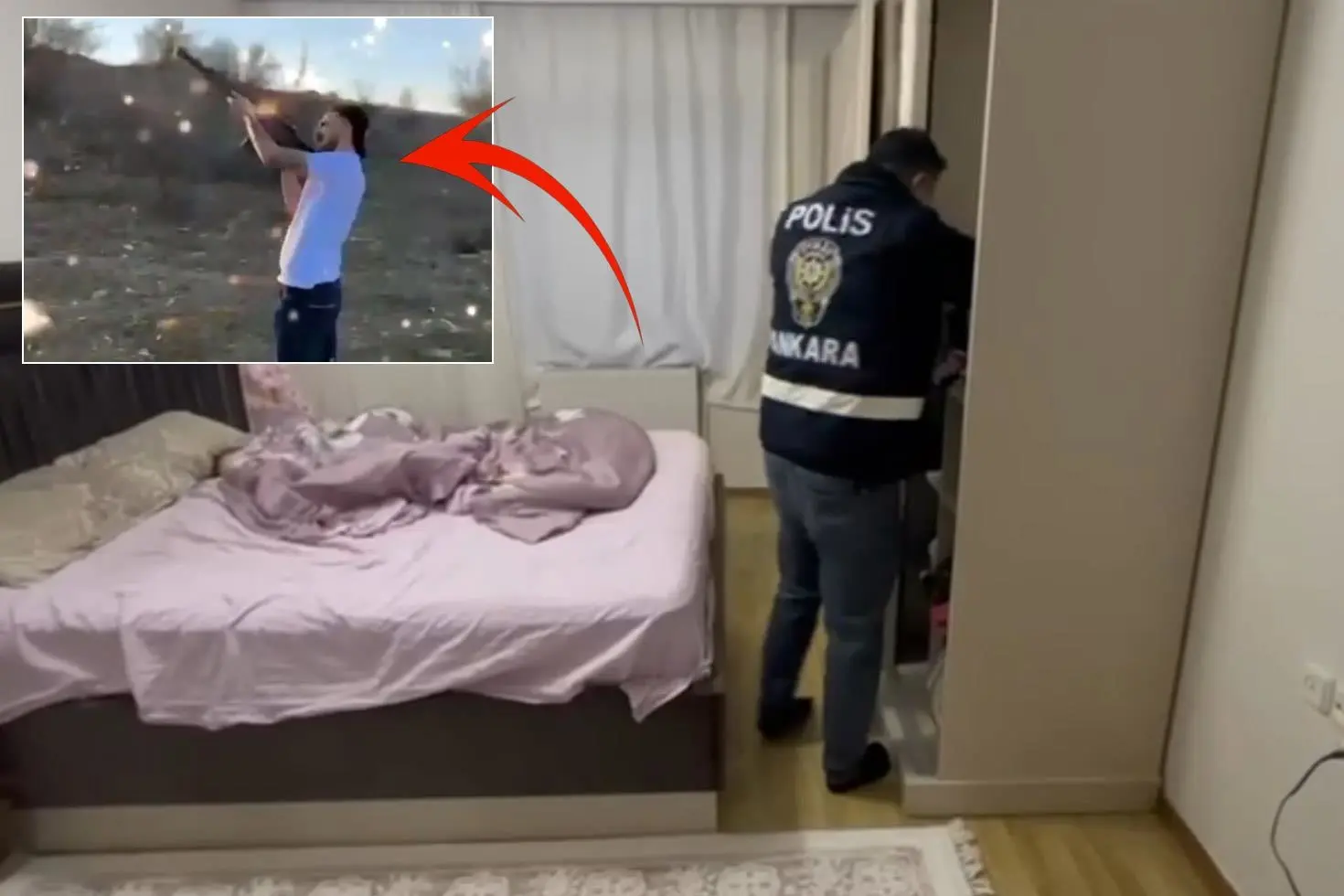 Sosyal medyada silahla meydan okudular, ekipler evlerinden aldı