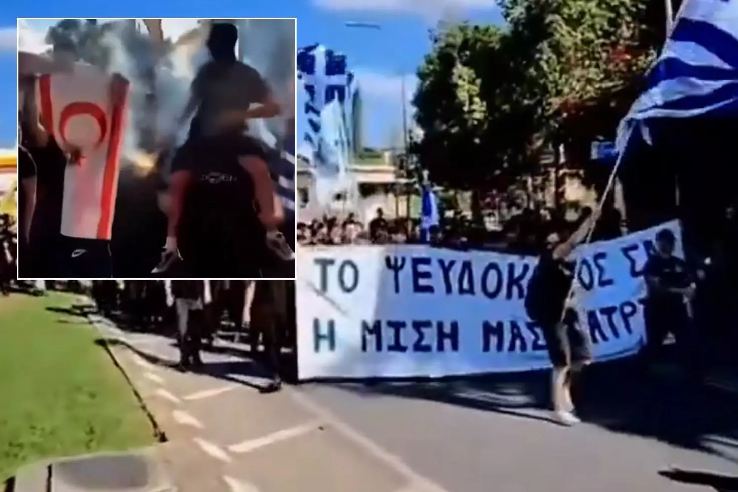 Rumlardan sınırda bayrak yakma provokasyonu KKTC’den sert tepki