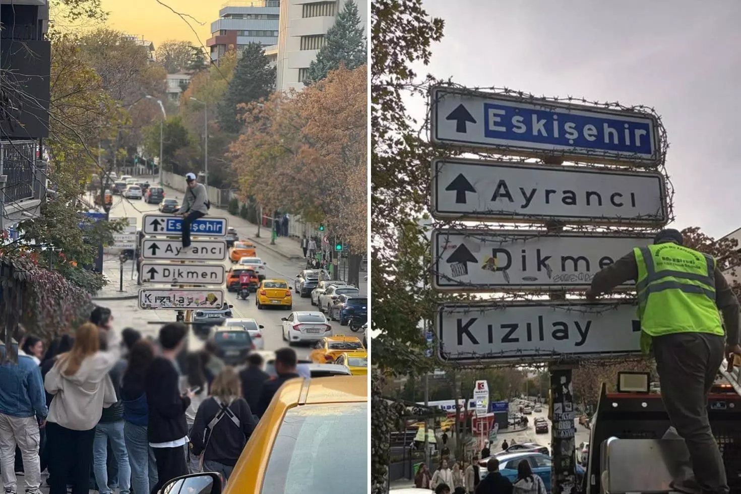 Bunu da gördük ’Kızılay’ tabelası akımı sırasında kişi bıçaklandı