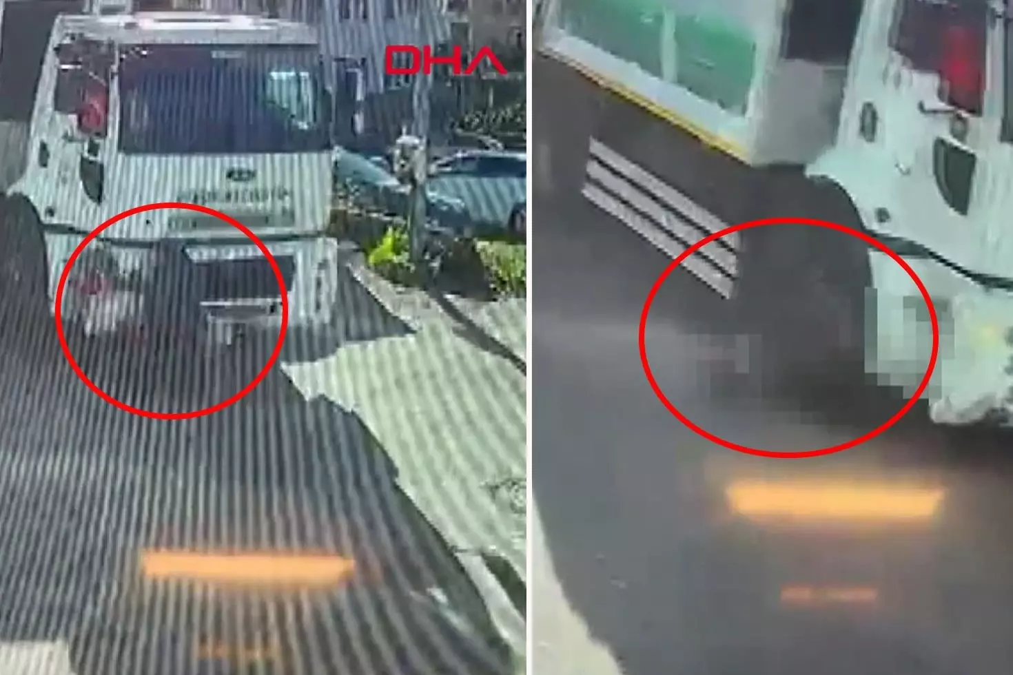 Çöp kamyonunun altında kalan kadın feci şekilde can verdi