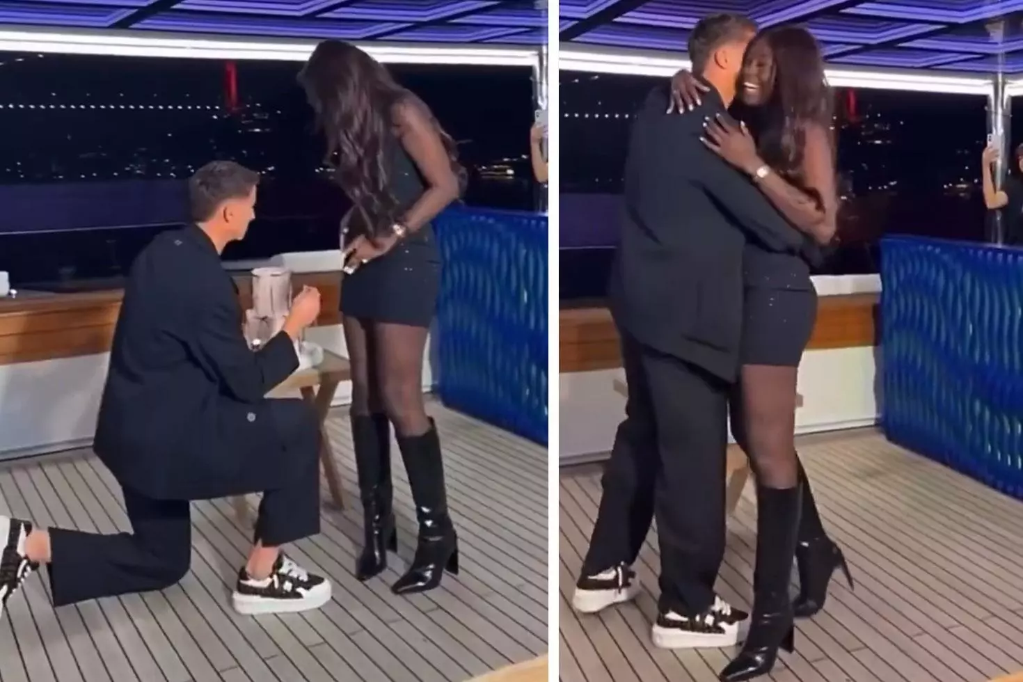 Fonda çalan şarkı olay oldu Milli futbolcudan sürpriz evlilik teklifi