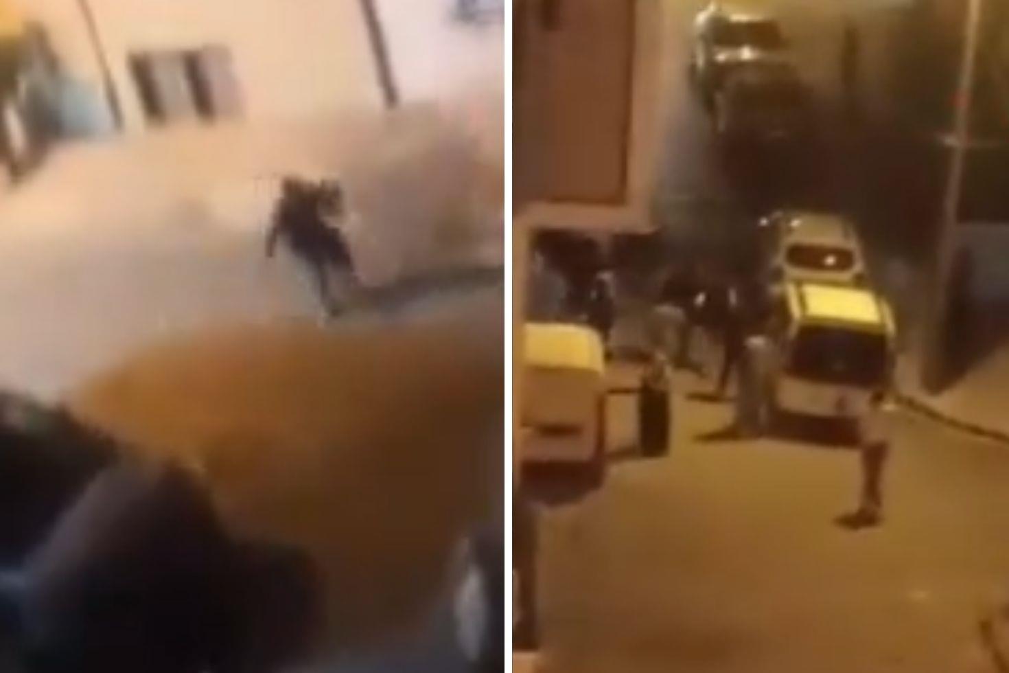 İstanbul savaş alanına döndü Taşlı sopalı kavga kameralarda