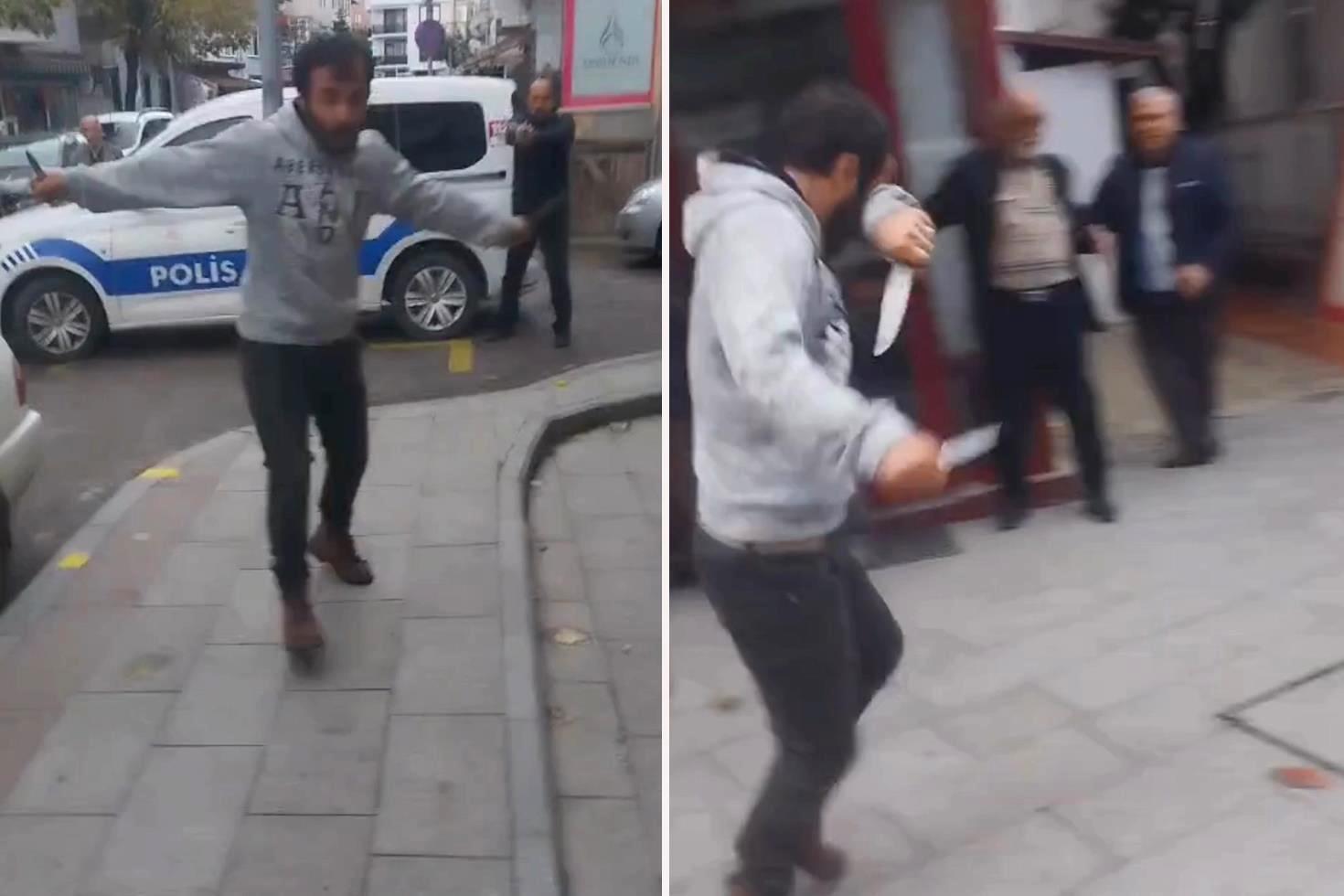 Polise bıçakla direnince vurularak etkisiz hale getirildi