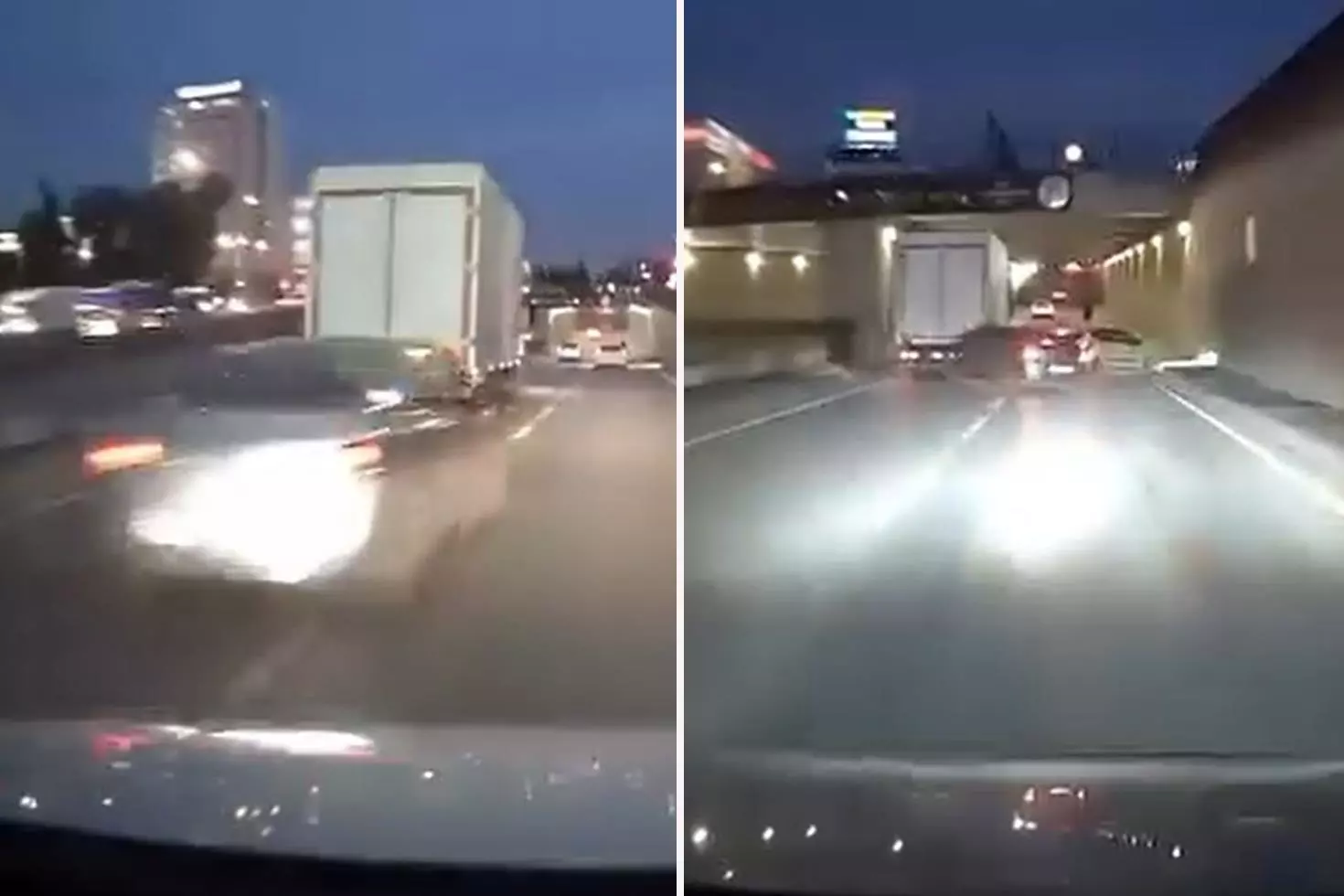 Makas atan sürücü başka araca çarptı